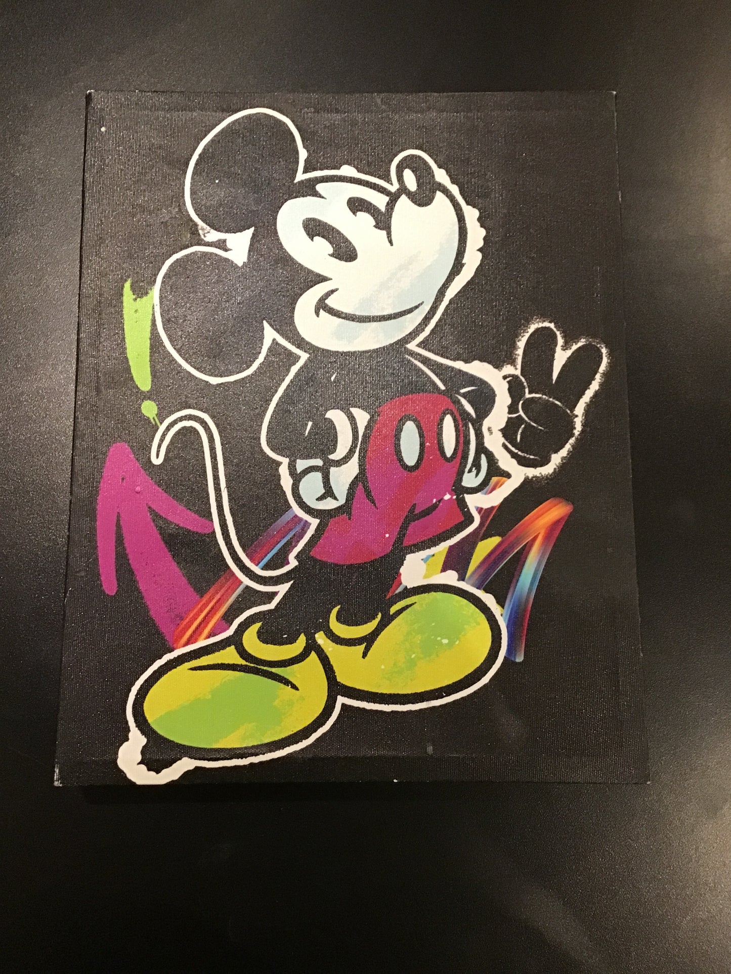 Mickey Mouse- graffiti style wall decor-(11x14)