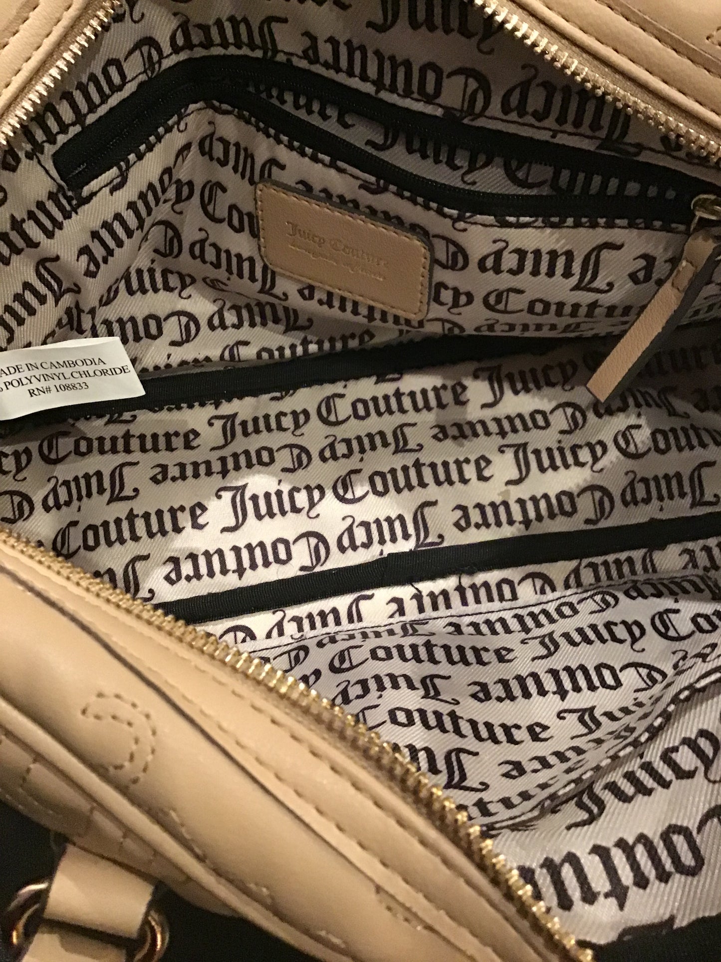 Juicy couture-beige wallet and purse set